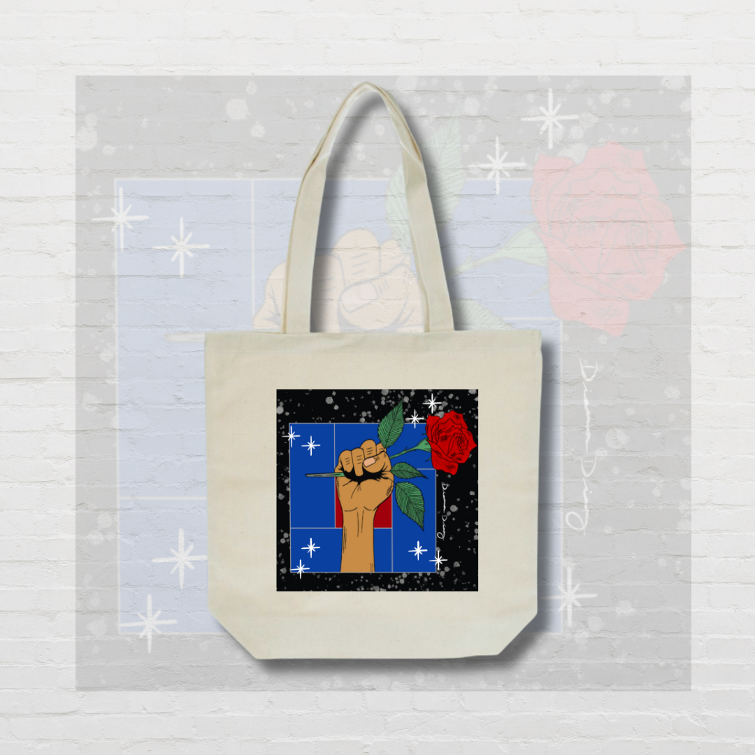 Concrete Rose Tote Bag