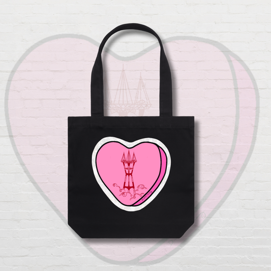 Pink Candy Heart Tote Bag