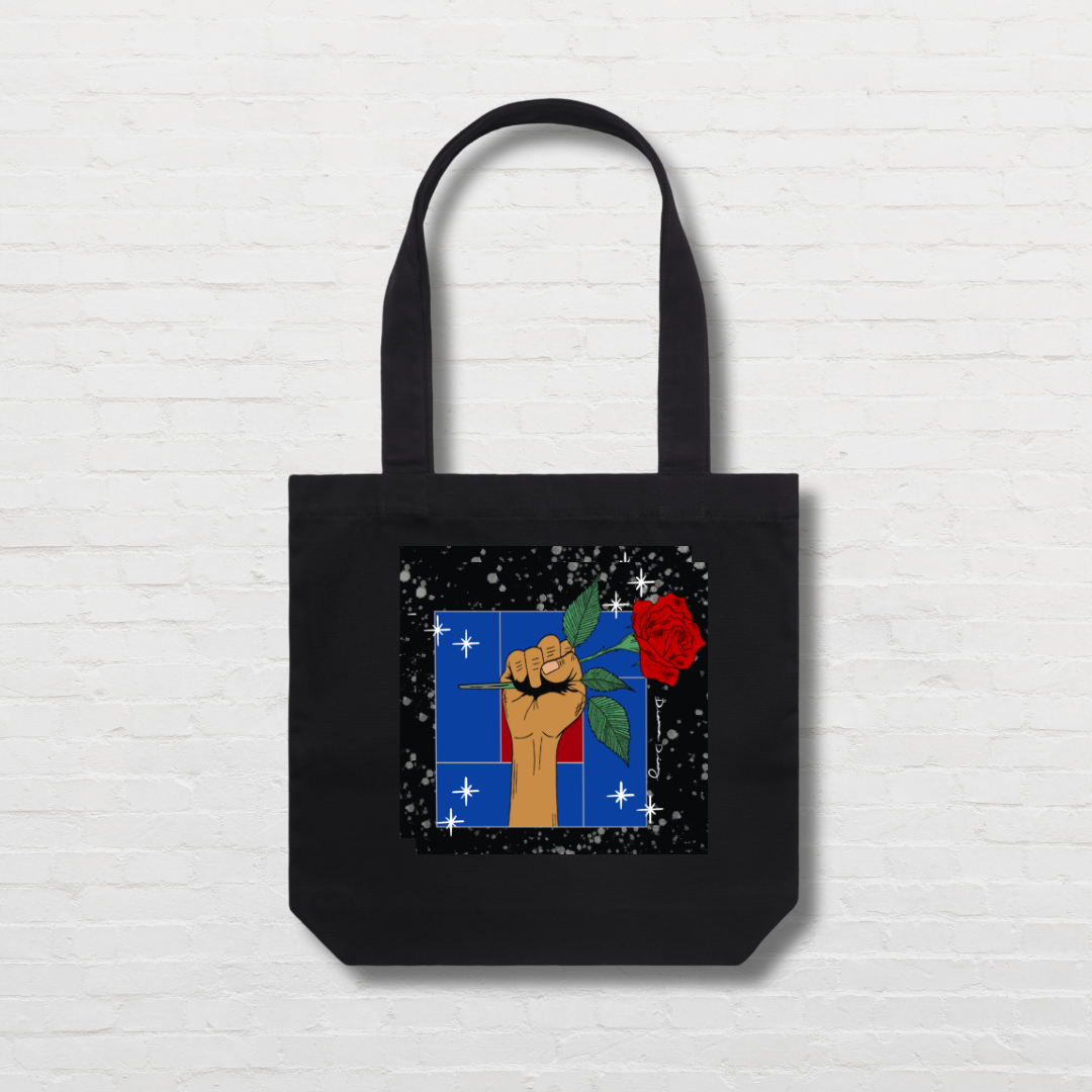 Concrete Rose Tote Bag