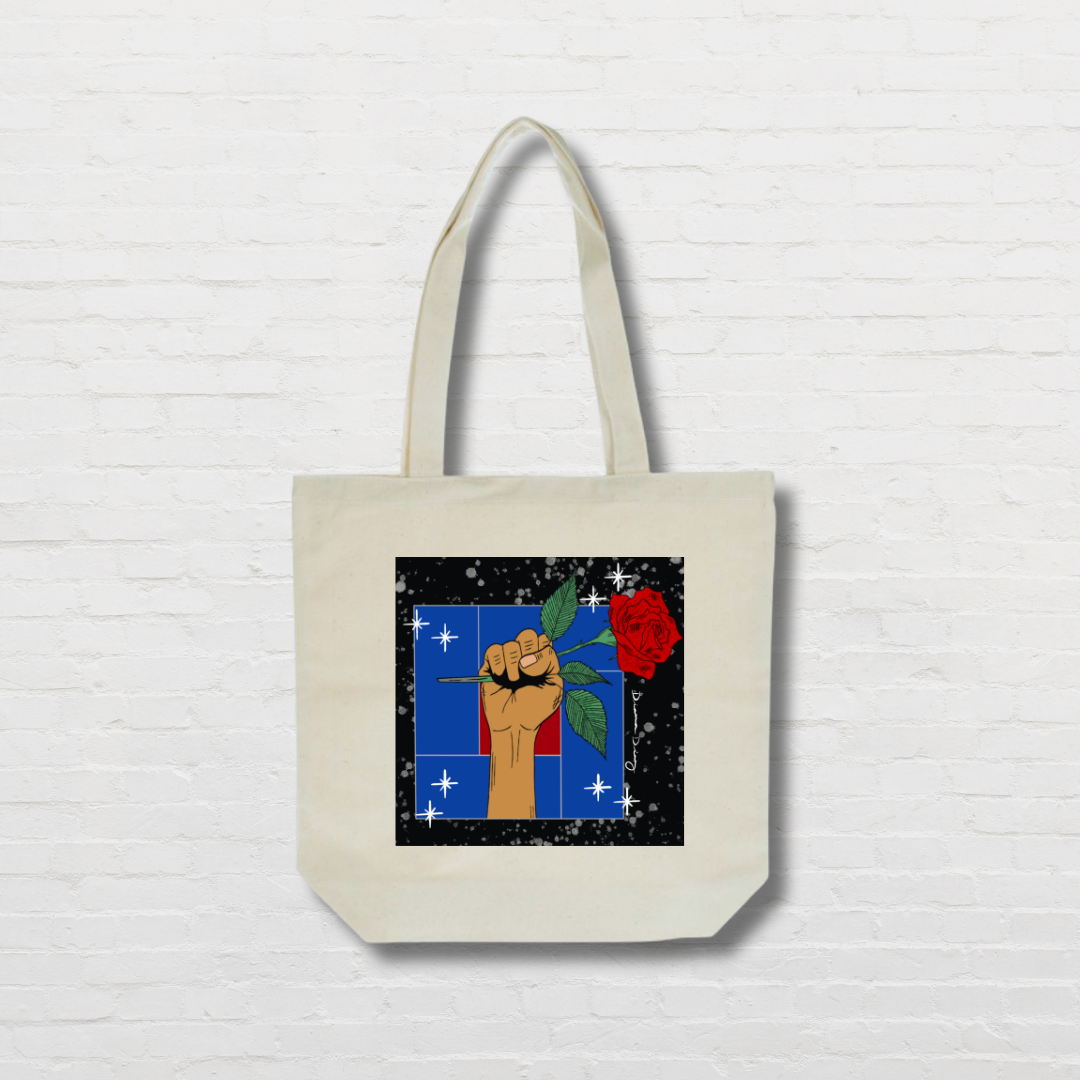 Concrete Rose Tote Bag