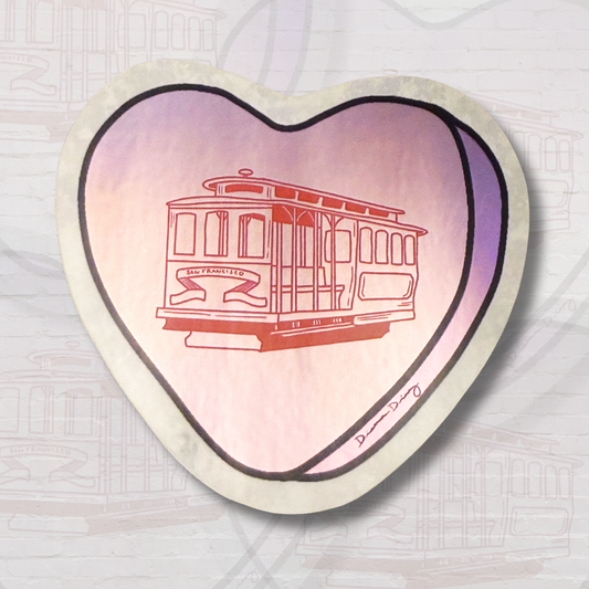 Purple Candy Heart Sticker