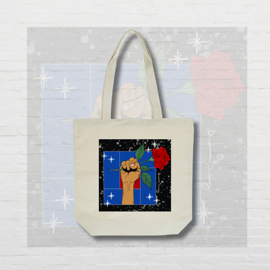 Concrete Rose Tote Bag