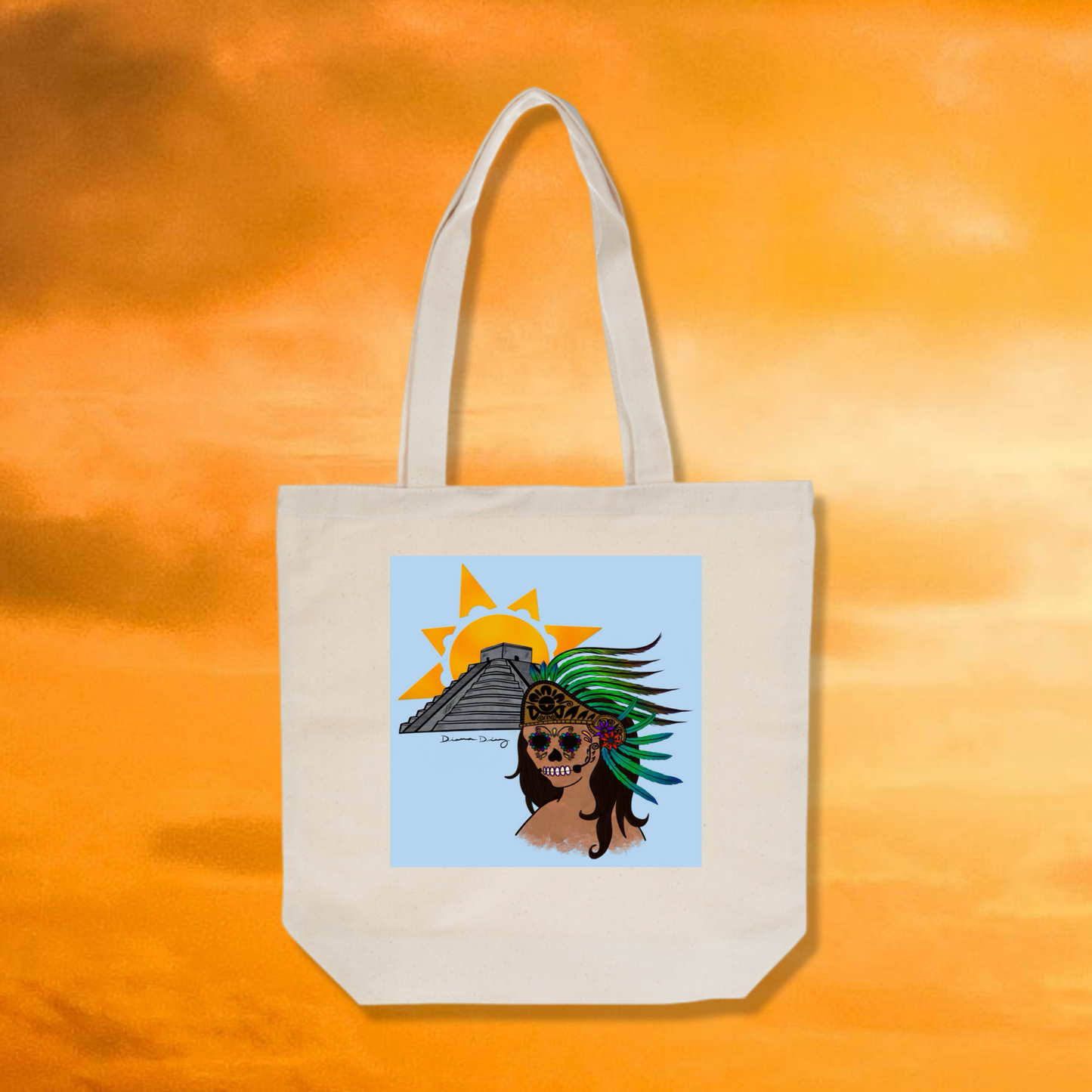 Mujer Azteca Tote Bag