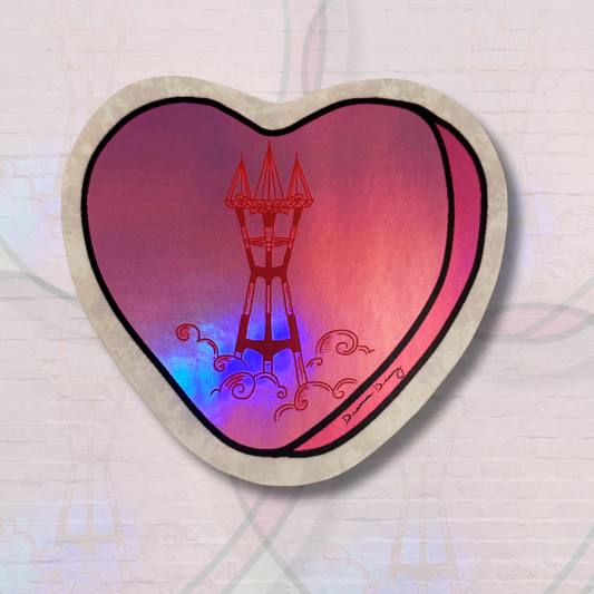 Pink Candy Heart Sticker