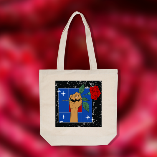 Concrete Rose Tote Bag