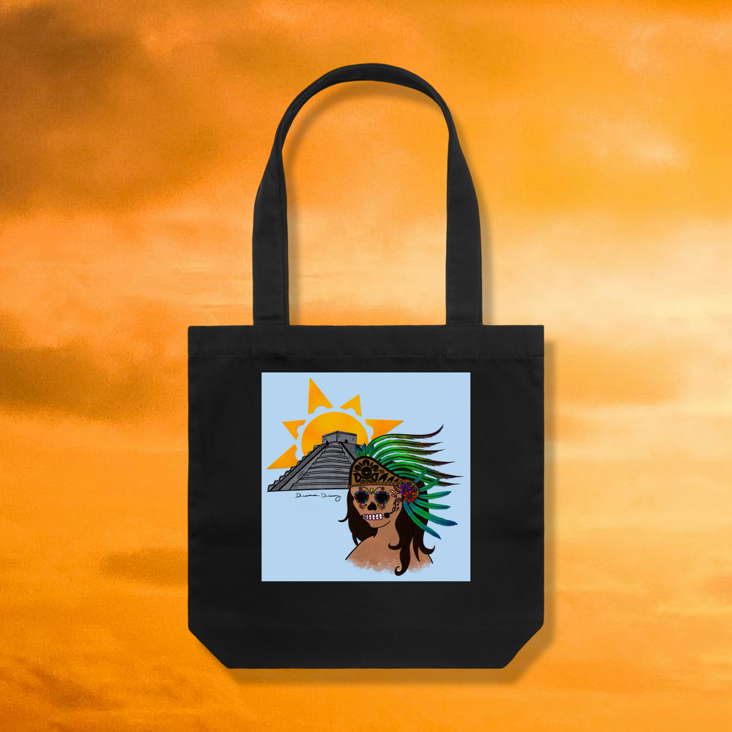 Mujer Azteca Tote Bag