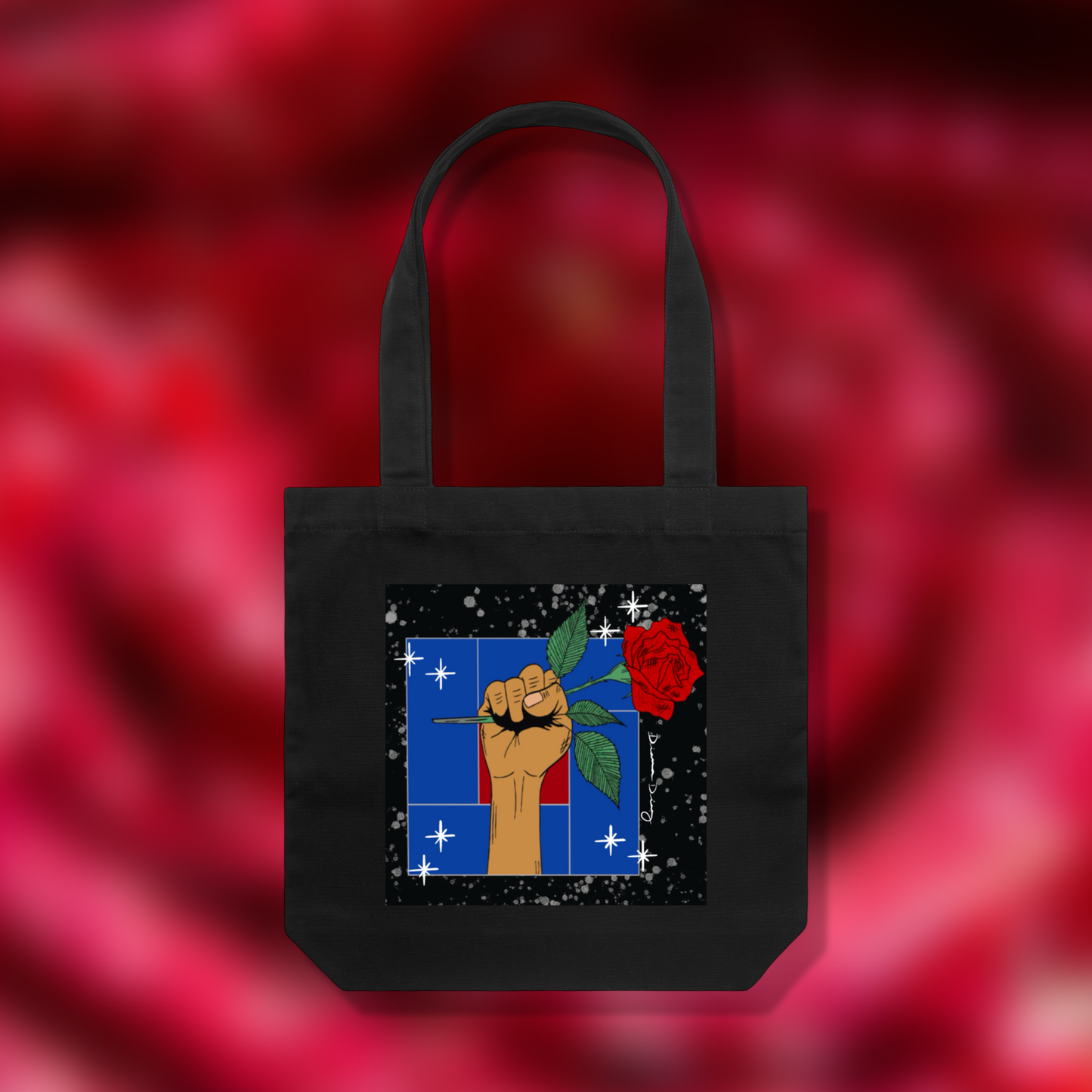 Concrete Rose Tote Bag