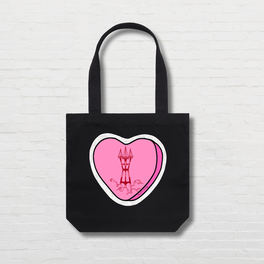 Pink Candy Heart Tote Bag